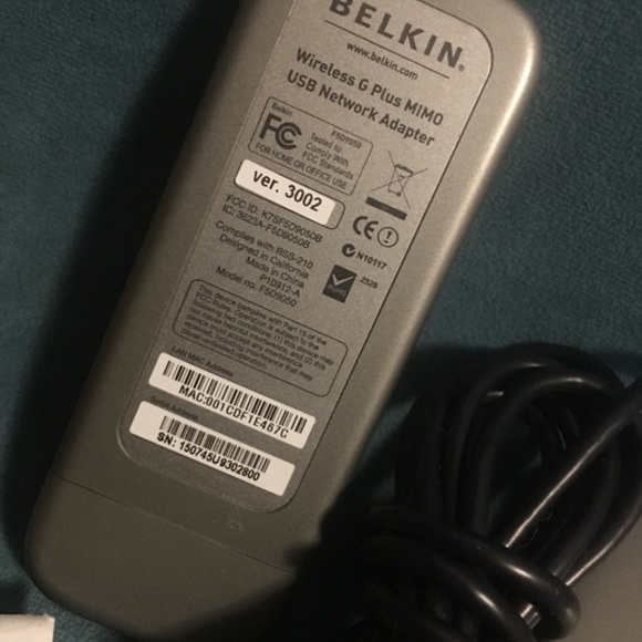 Belkin Wireless G Plus Mimo USB network Adapter - Picture 3 of 3